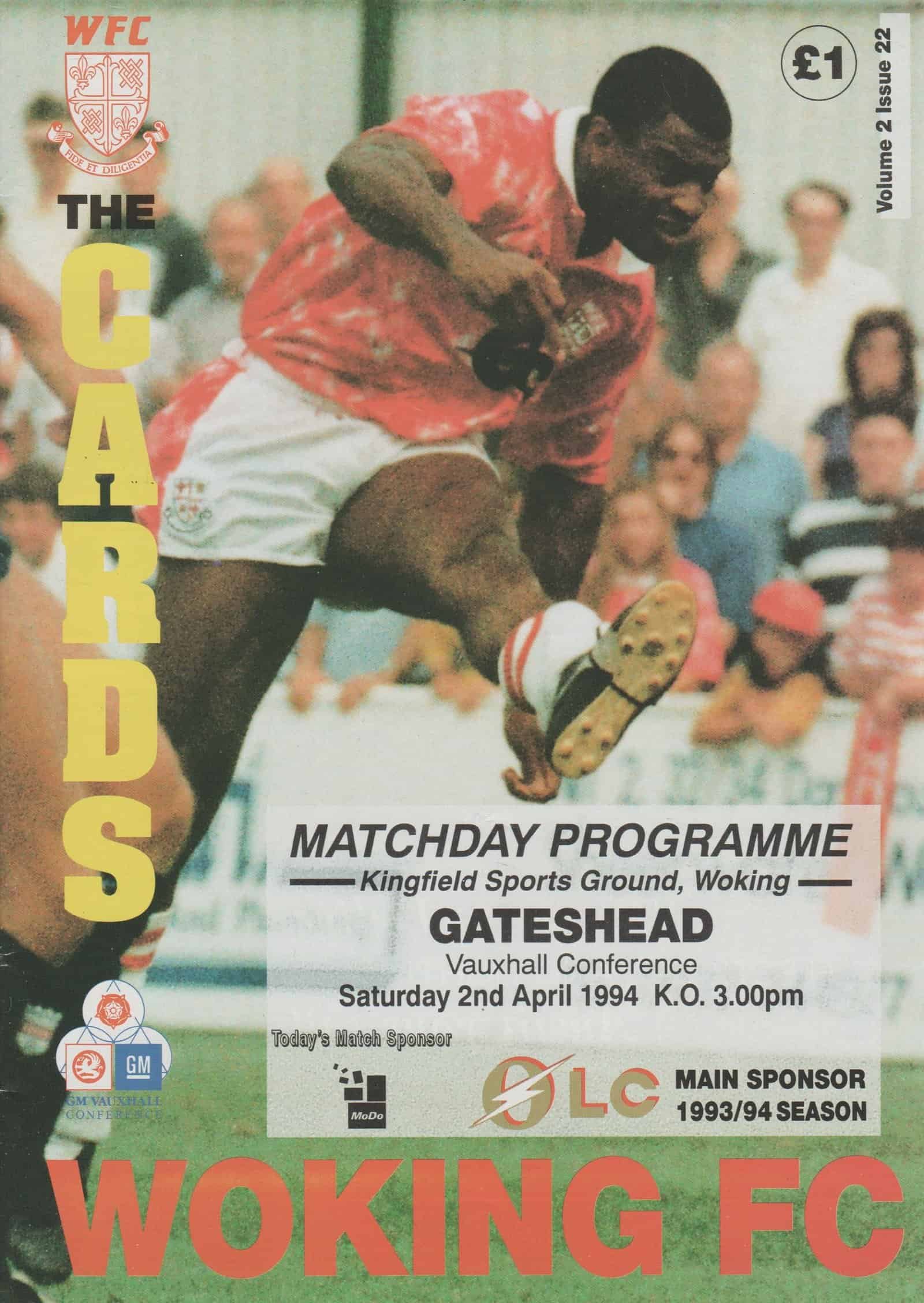 Woking v Gateshead 02-Apr-1994