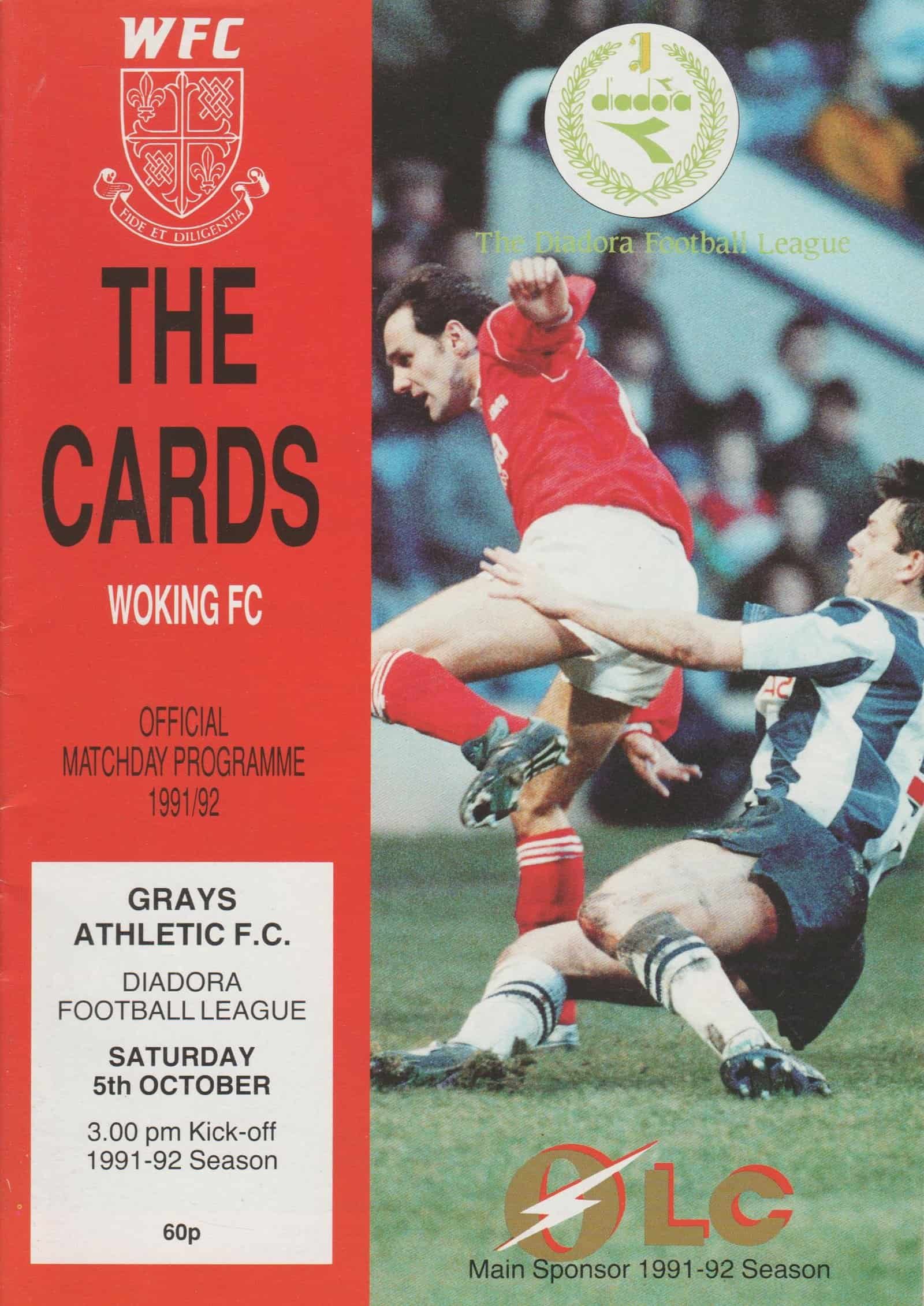 Woking v Grays Athletic 05-Oct-1991