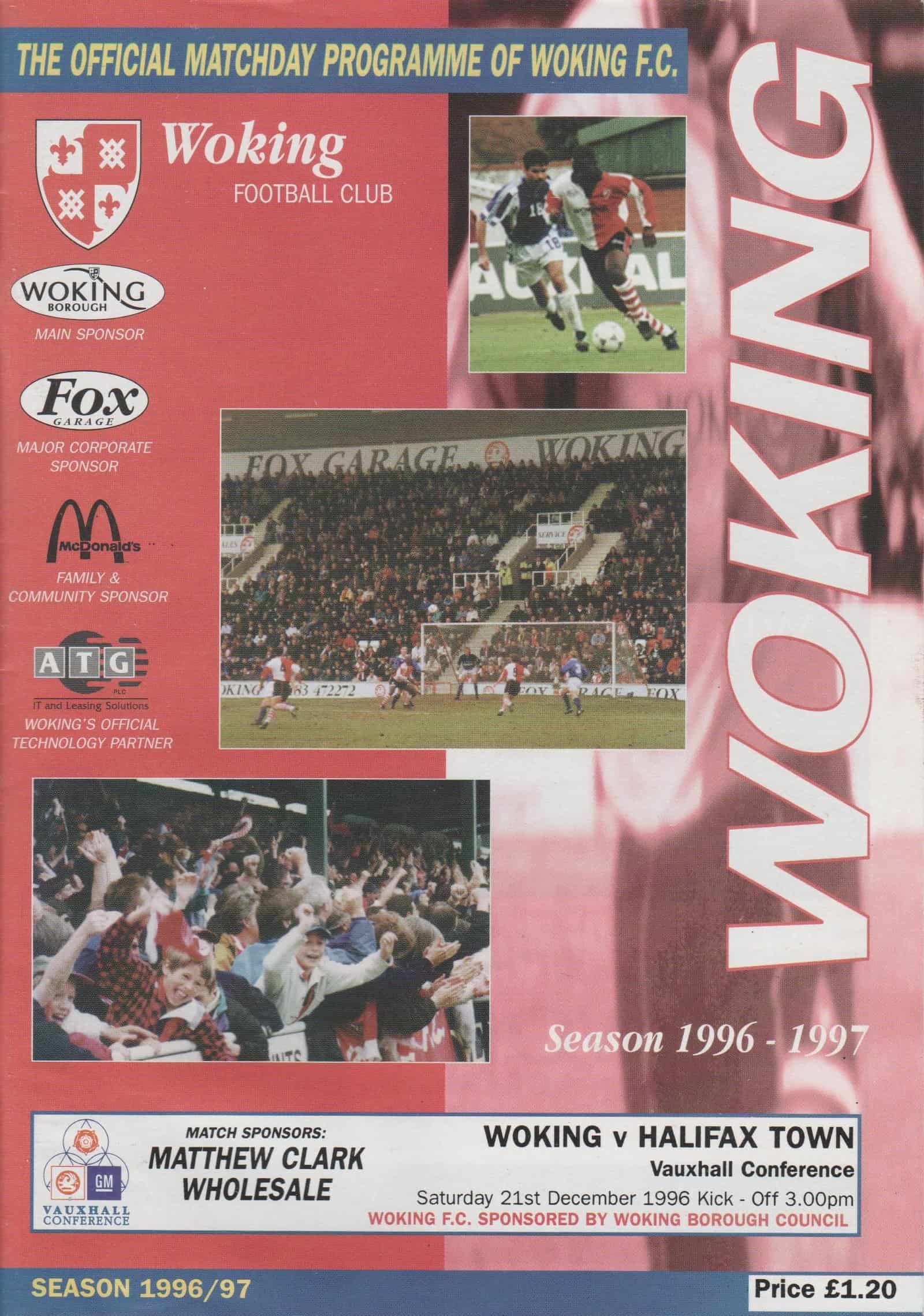 Woking v Halifax Town  21-Dec-1996