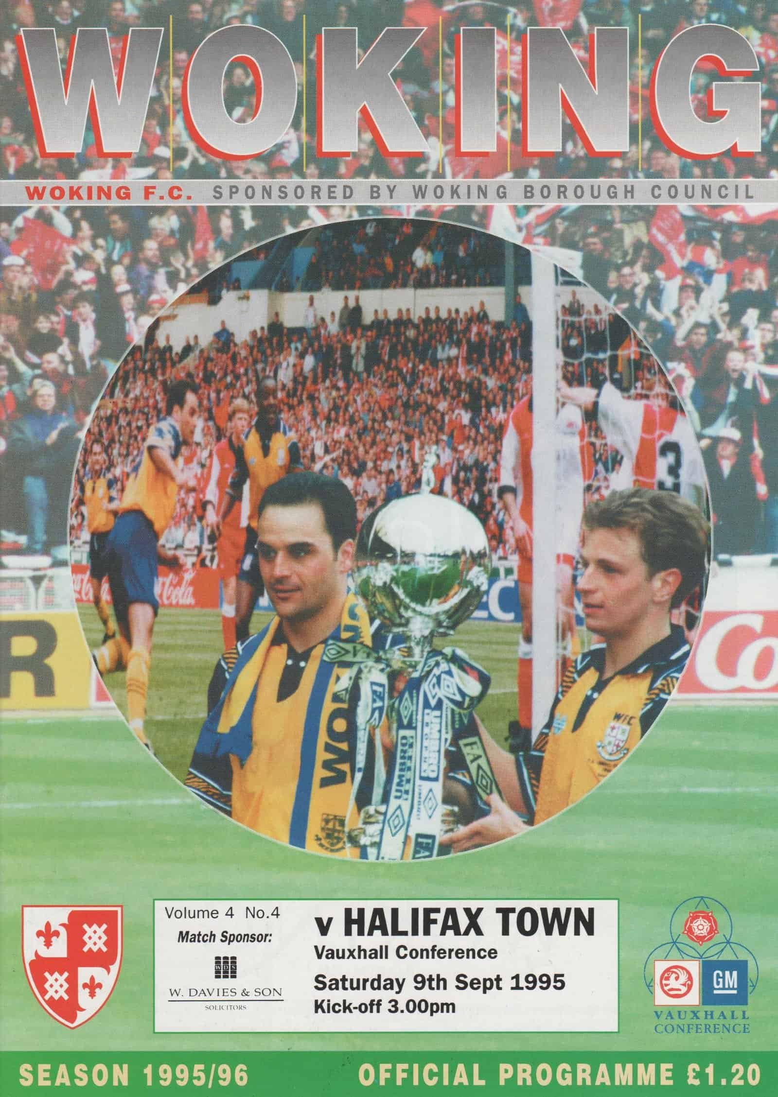 Woking v Halifax Town  09-Sep-1995