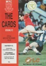 Woking v Hayes 14-Sep-1991