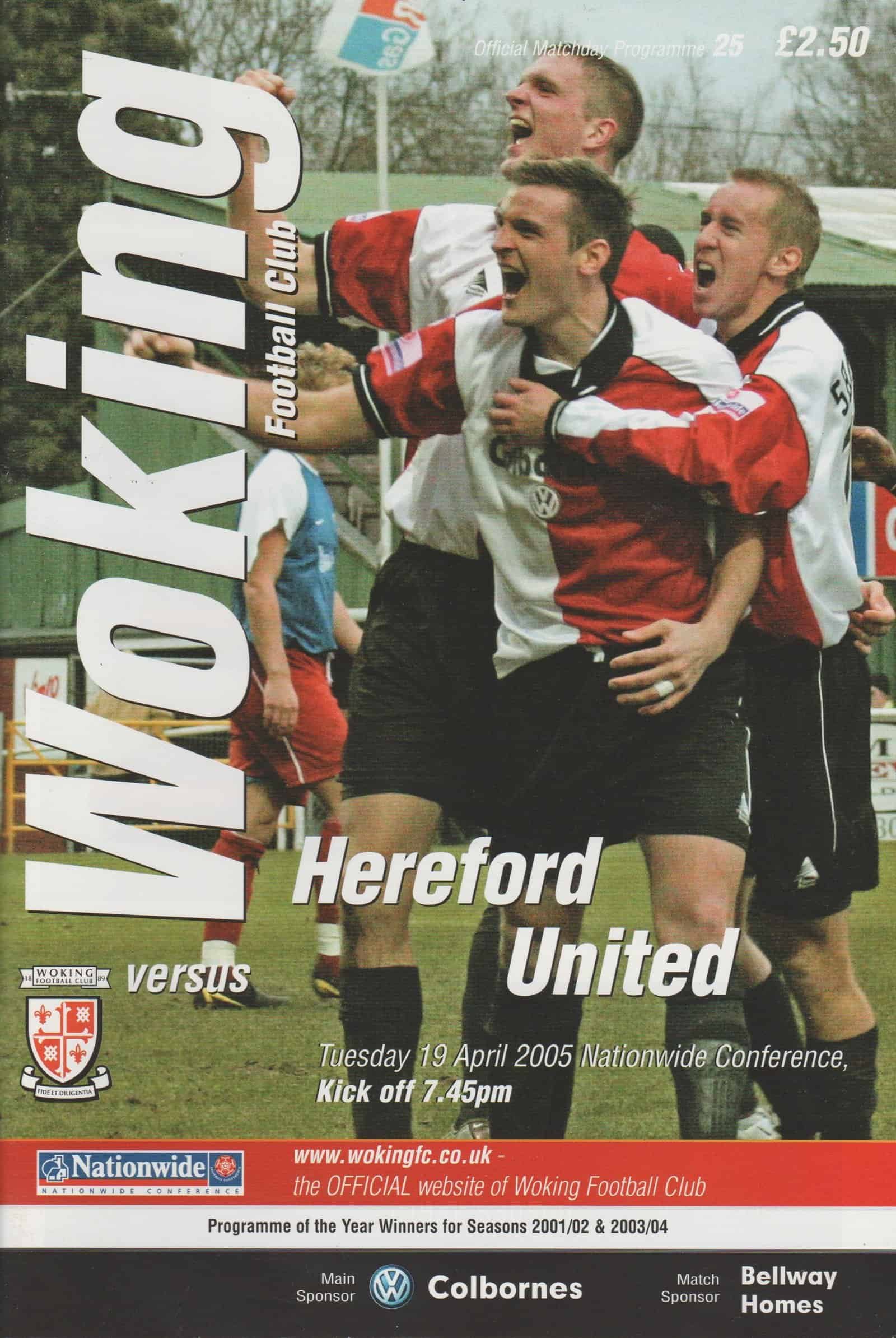 Woking v Hereford United 19-Apr-2005