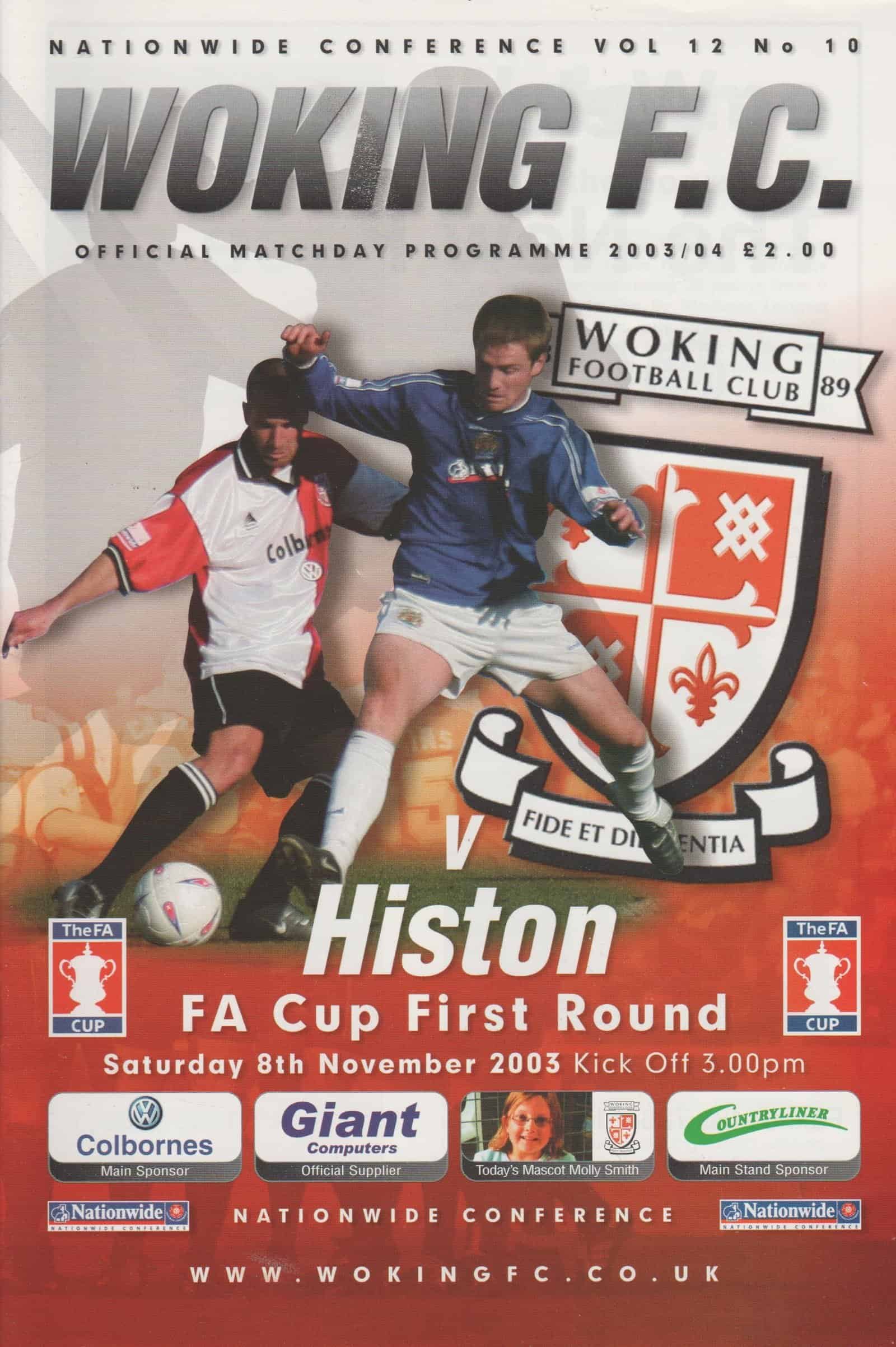 Woking v Histon 08-Nov-2003