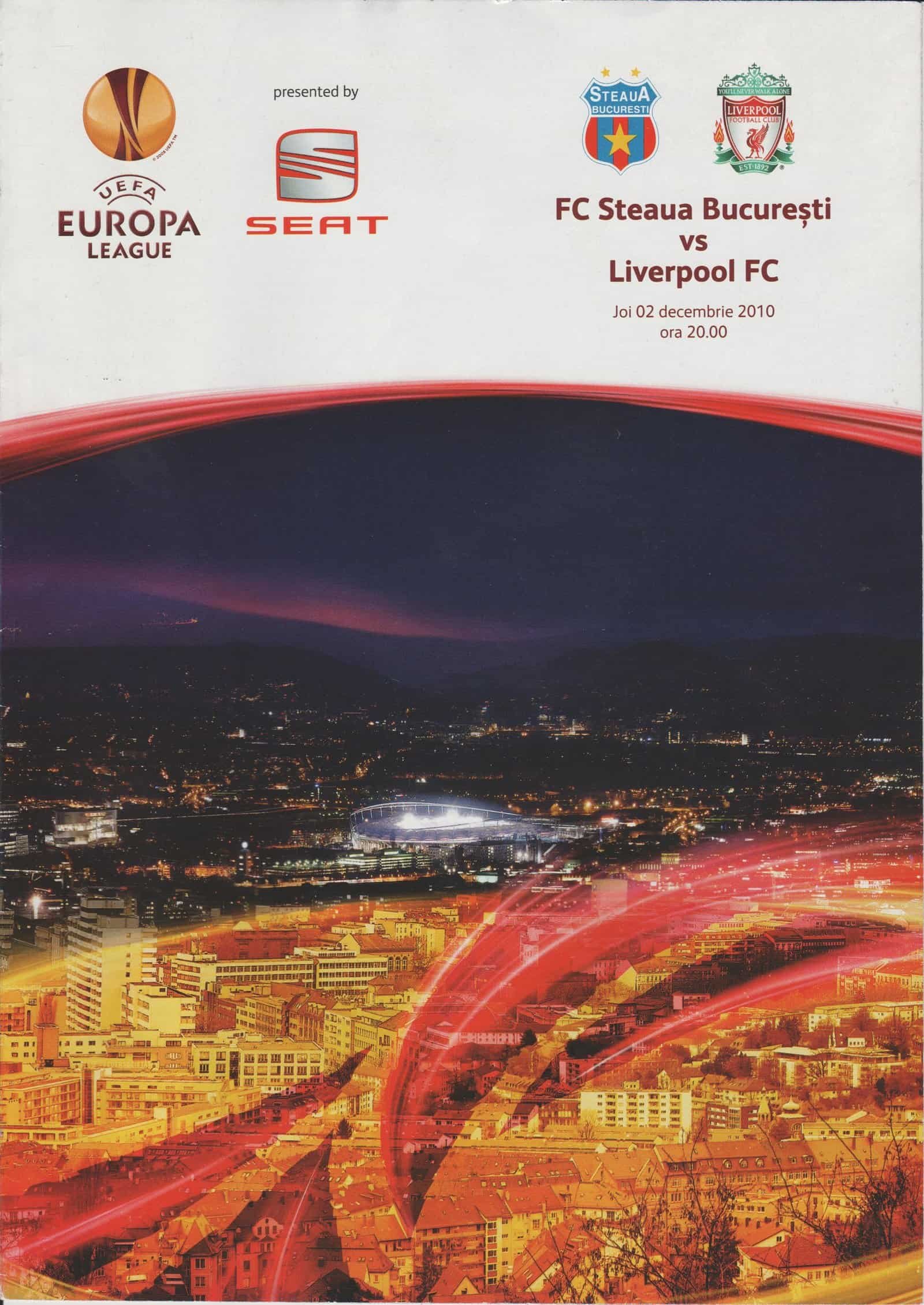 Steaua Bucharest v Liverpool    02-Dec-2010