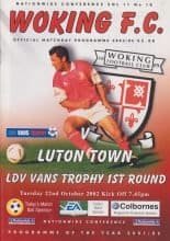 Woking v Luton Town  22-Oct-2002