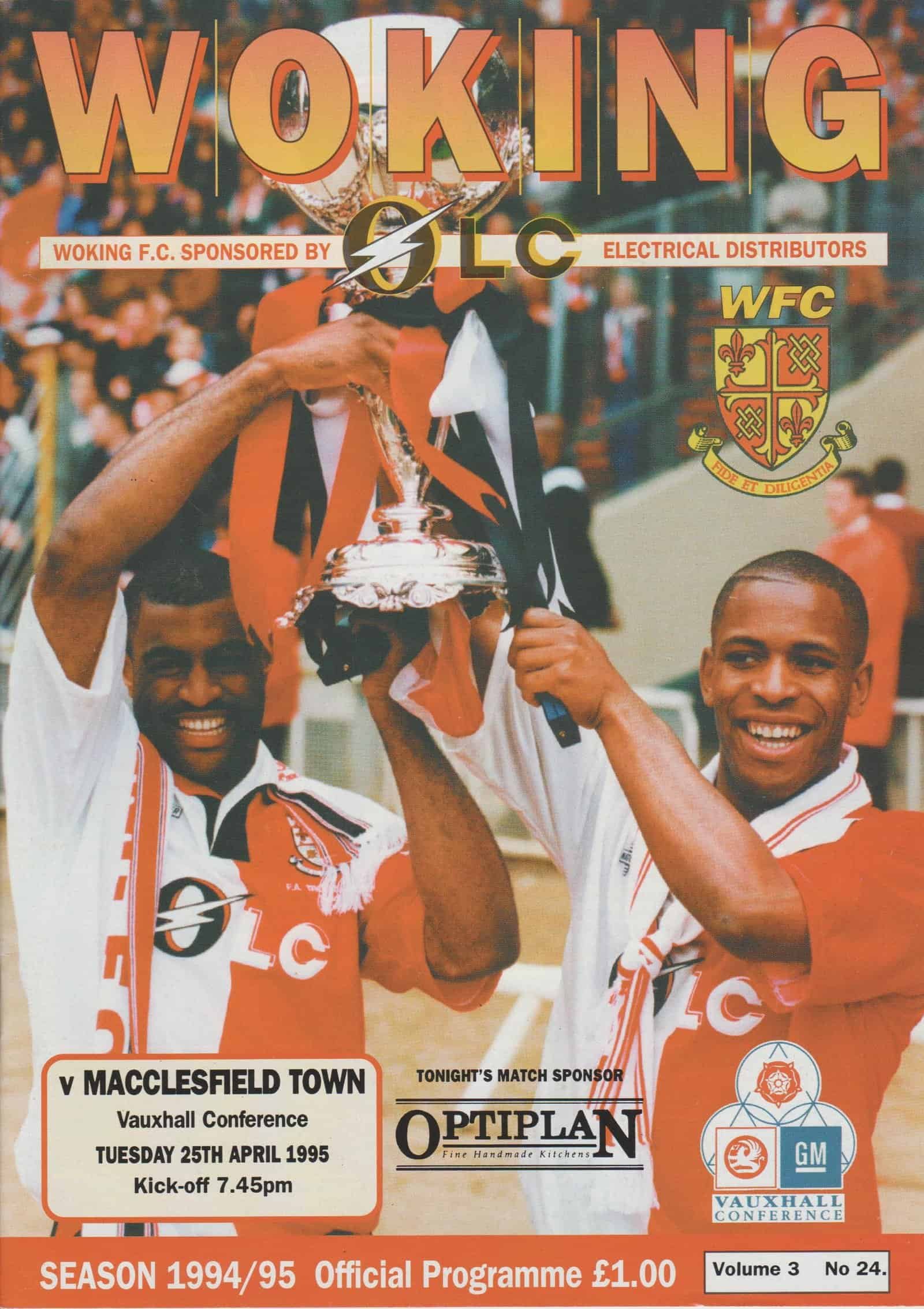 Woking v Macclesfield Town   25-Apr-1994