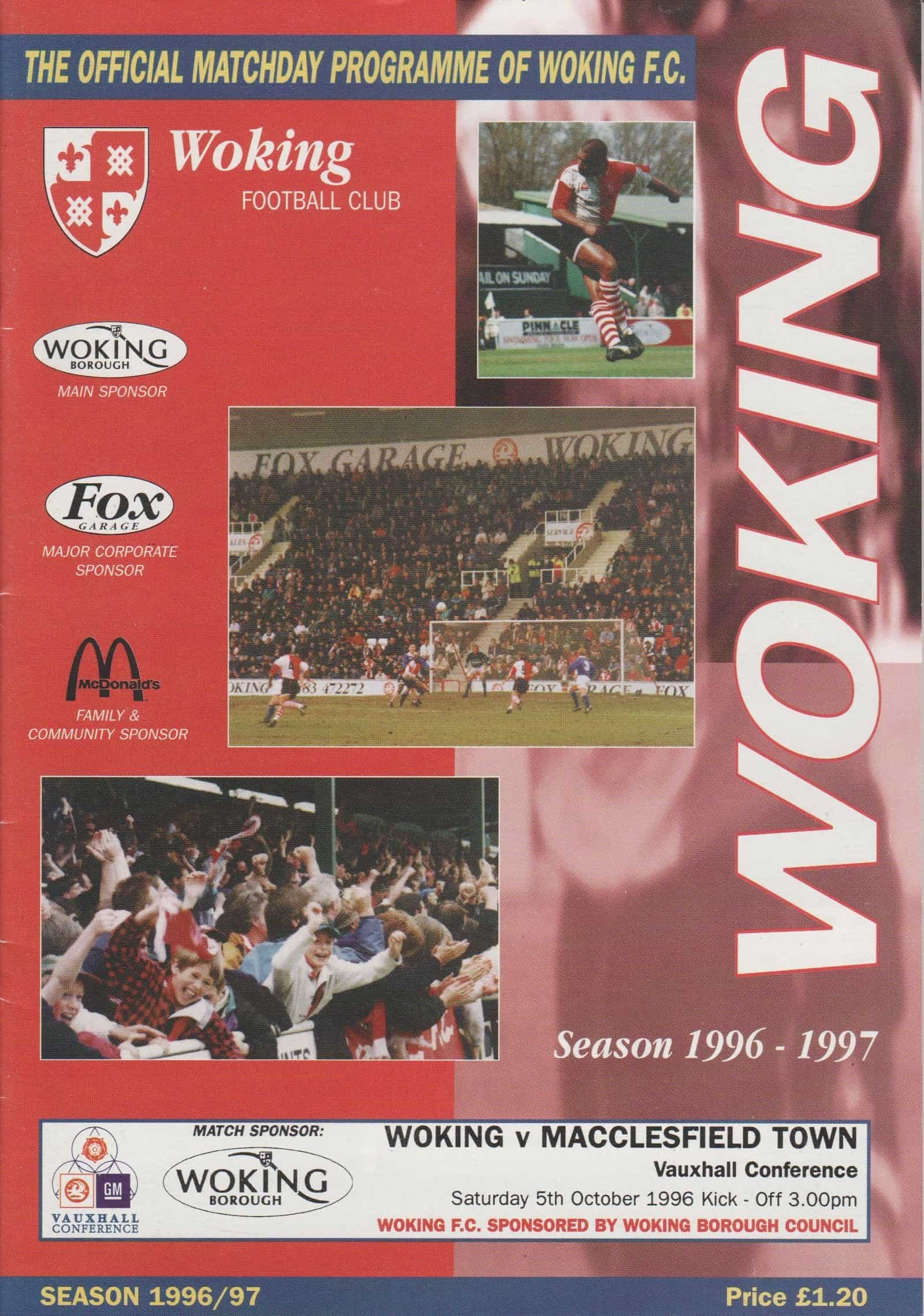 Woking v Macclesfield Town  05-Oct-1996