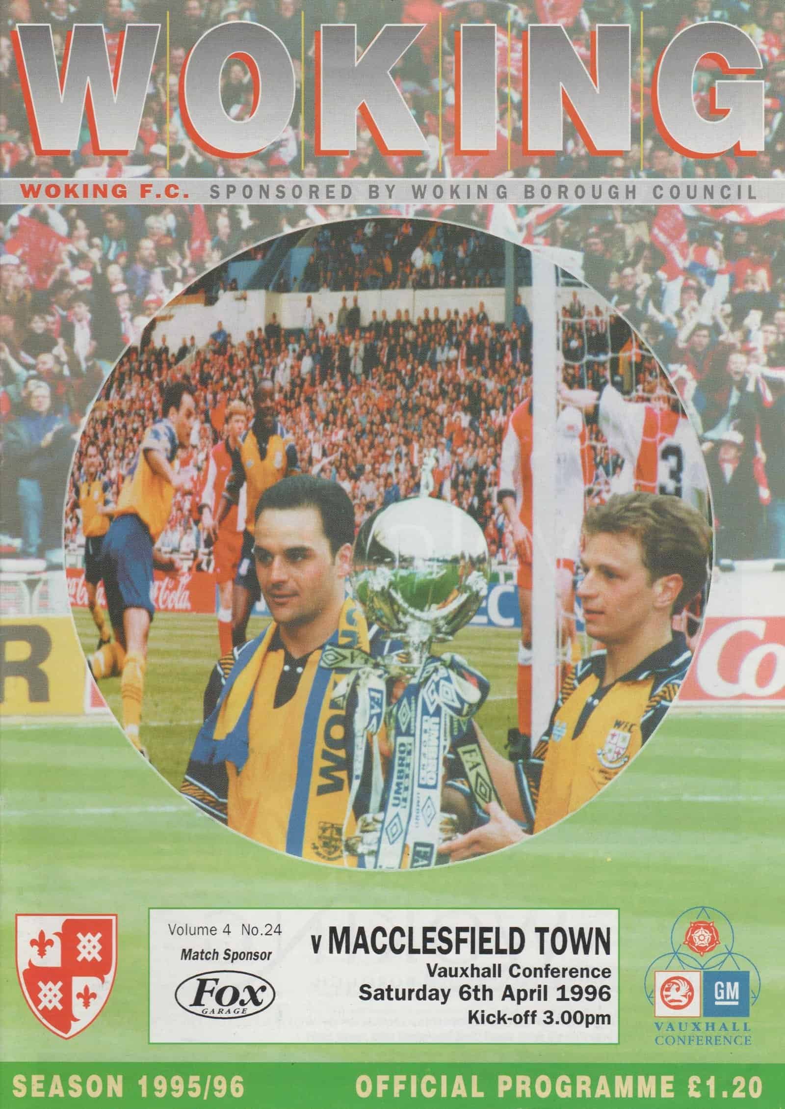 Woking v Macclesfield Town  06-Apr-1996