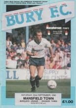 Bury v Mansfield Town  22-Sep-1990