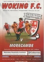 Woking v Morecambe 22-Feb-2003