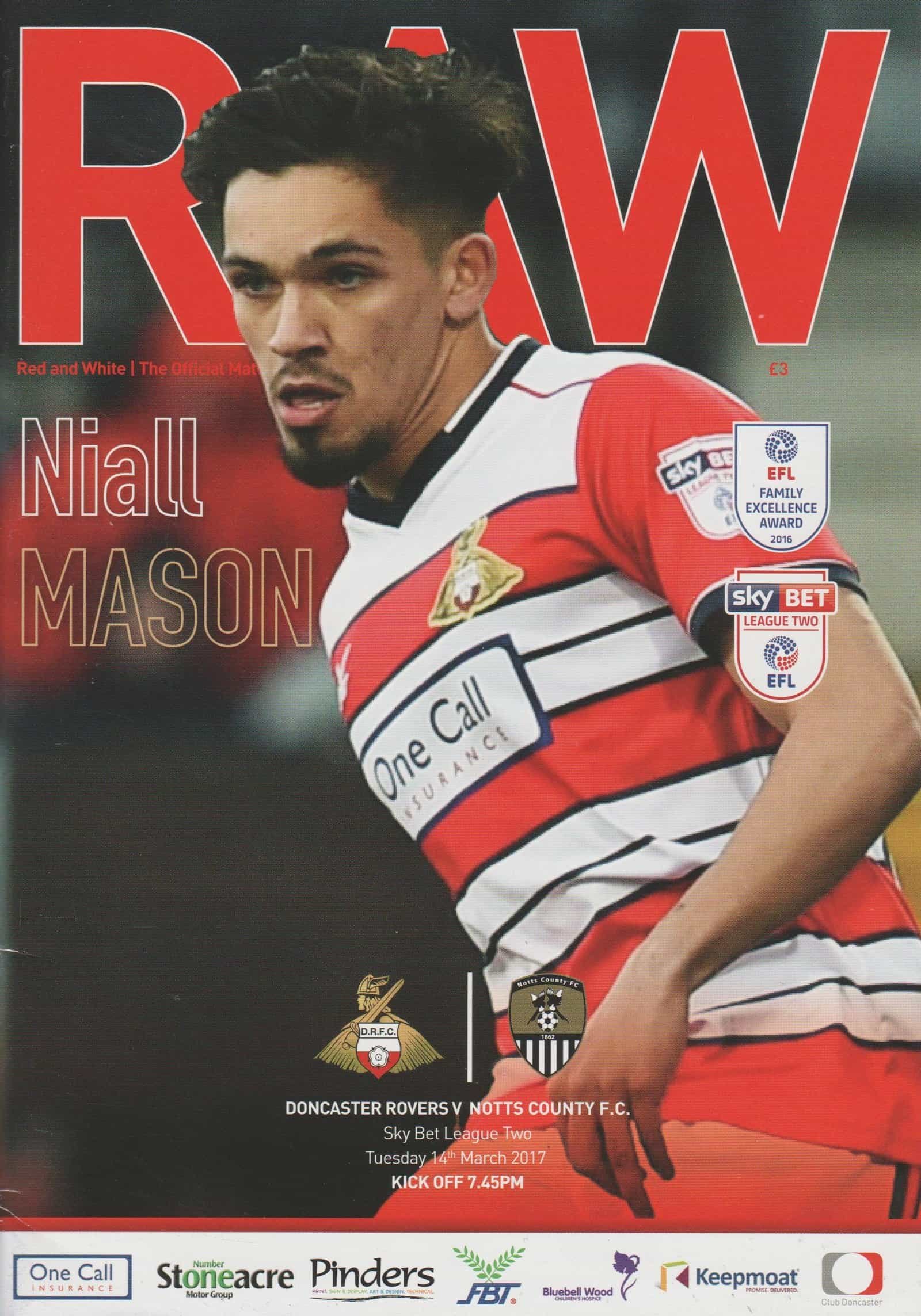 Doncaster Rovers v Notts County  14-Mar-2017
