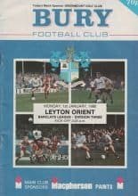 Bury v Leyton Orient  01-Jan-1990