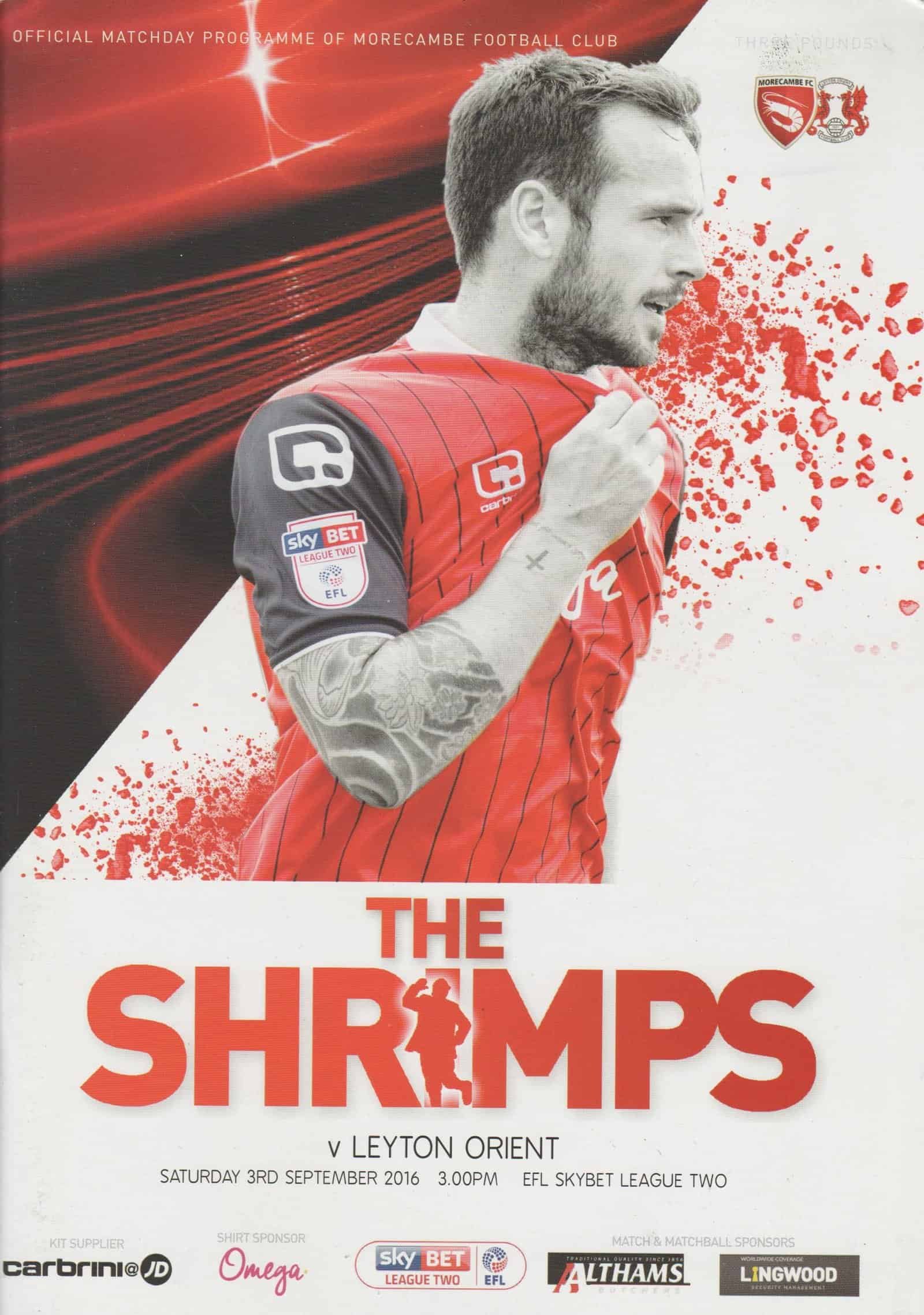 Morecambe v Leyton Orient  03-Sep-2016