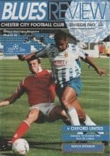 Chester City v Oxford United  01-Oct-1994