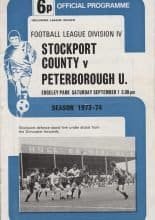 Stockport County v Peterborough United 01-Sep-1973