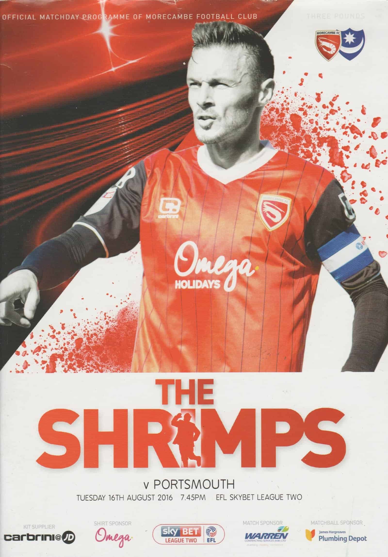 Morecambe v Portsmouth   16-Aug-2016