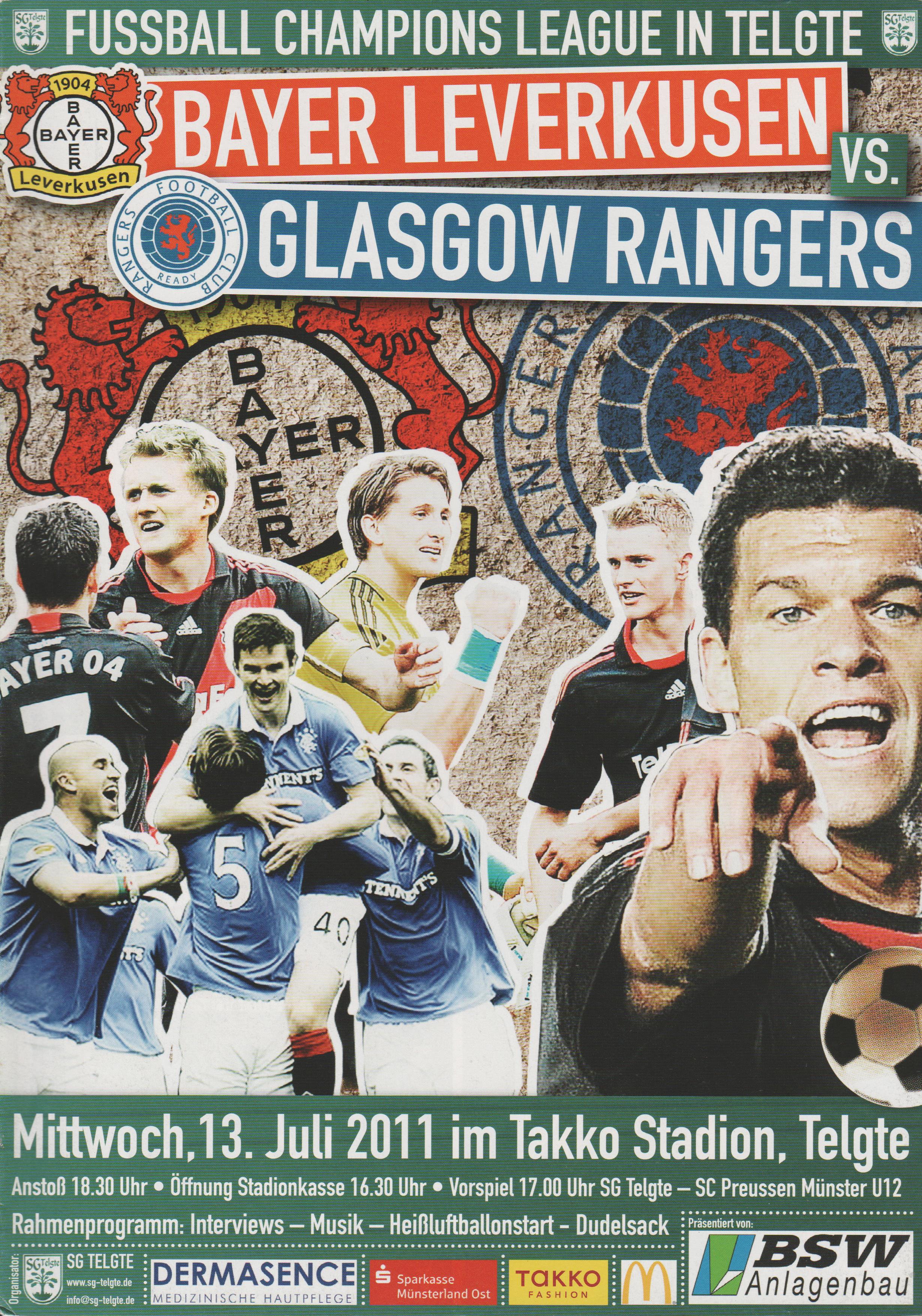 Bayer Leverkusen v Glasgow Rangers   11-Jul-2011