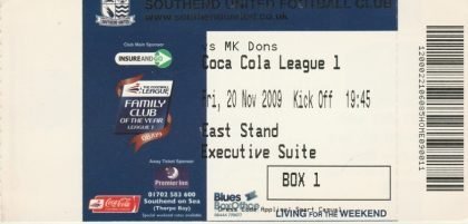 Southend United v Milton Keynes Dons  20-Nov-2009