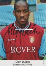 Dion Dublin signed photocard