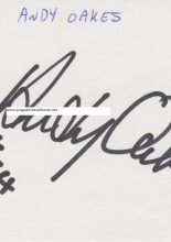 Andy Oakes signed card