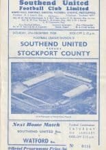 Southend United v Stockport County  27-Dec-1958