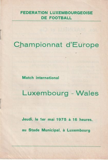 Luxembourg v Wales  01-May-1975