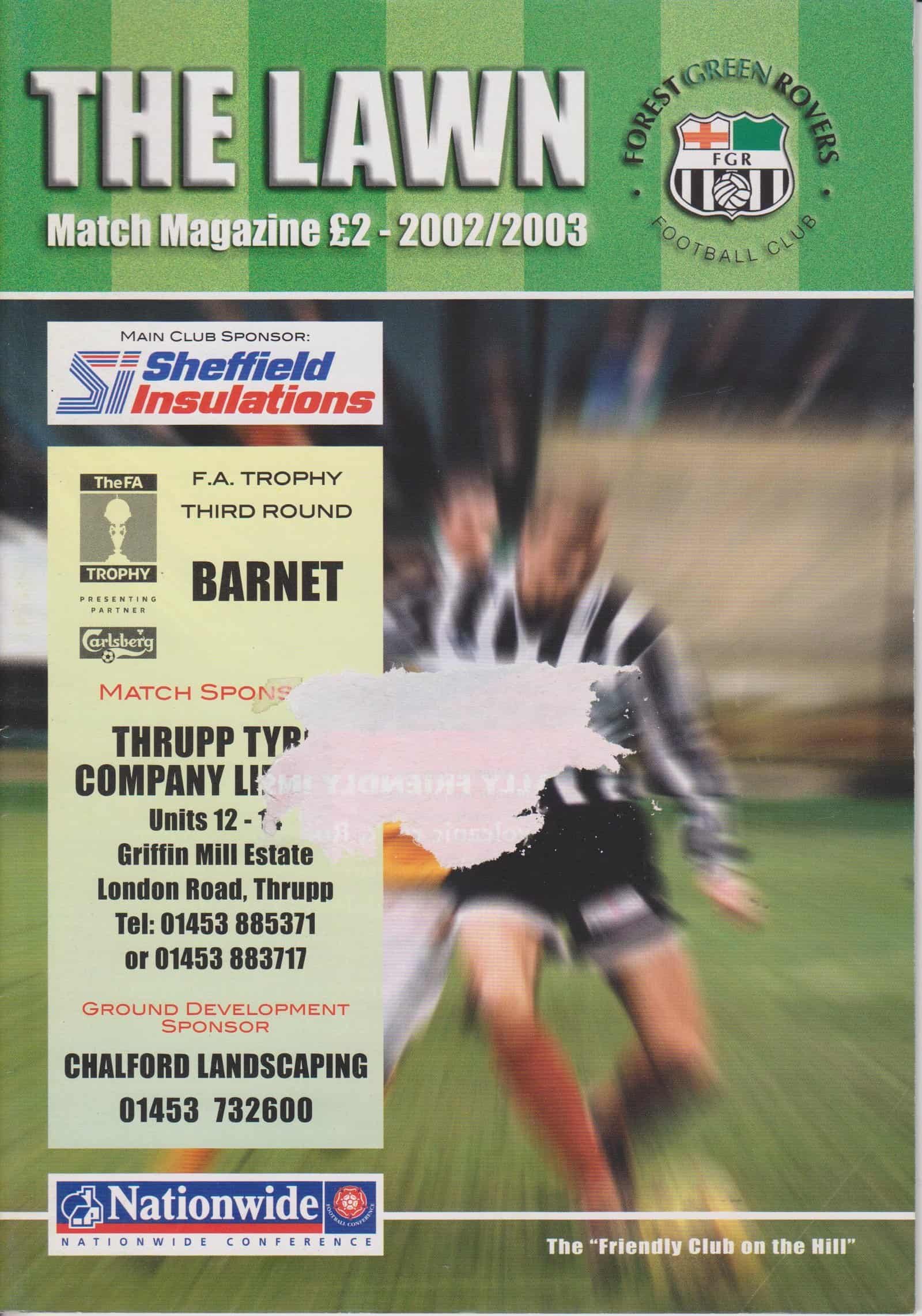Forest Green Rovers v Barnet   11-Jan-2003