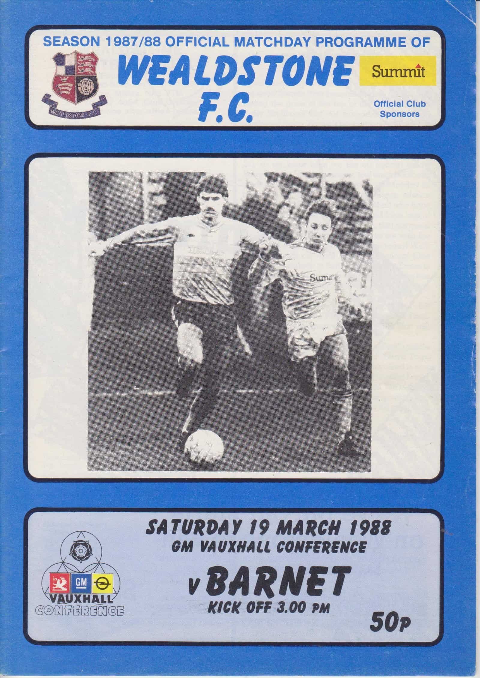 Wealdstone v Barnet  19-Mar-1988