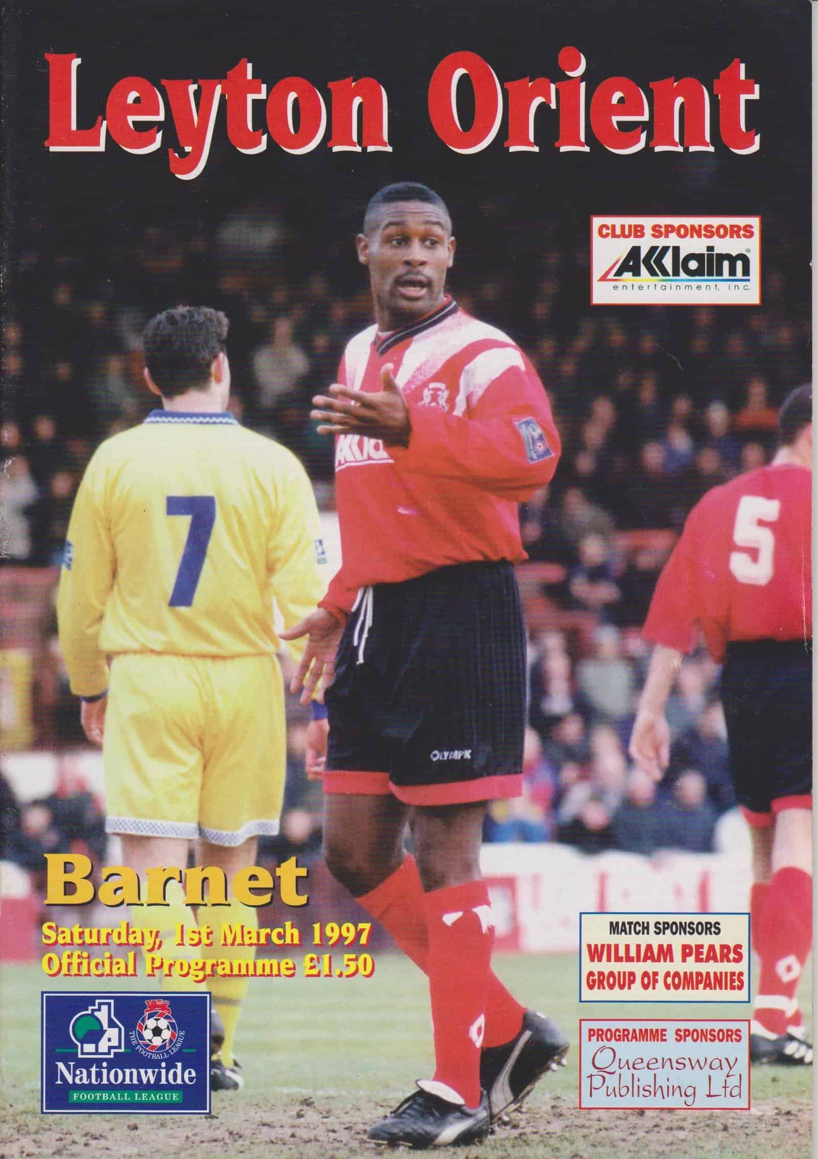 Leyton Orient v Barnet 01-Mar-1997