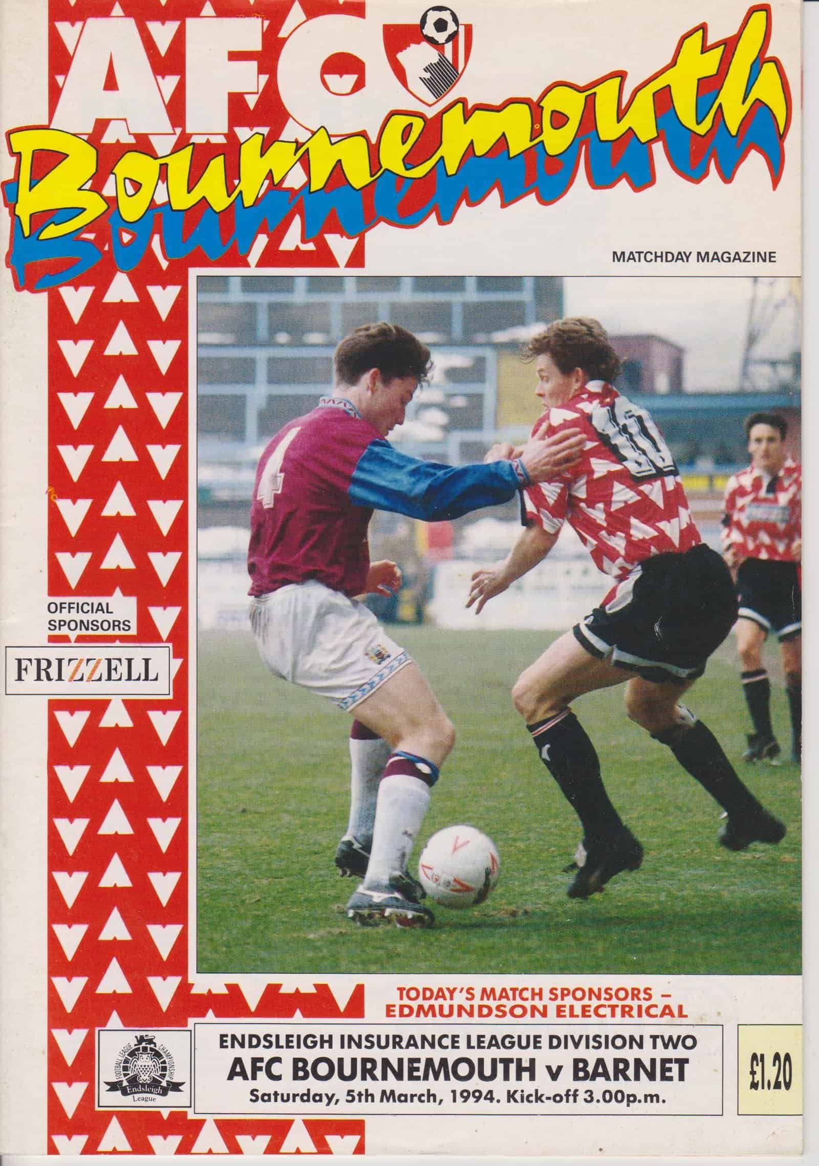 AFC Bournemouth v Barnet 05-Mar-1994