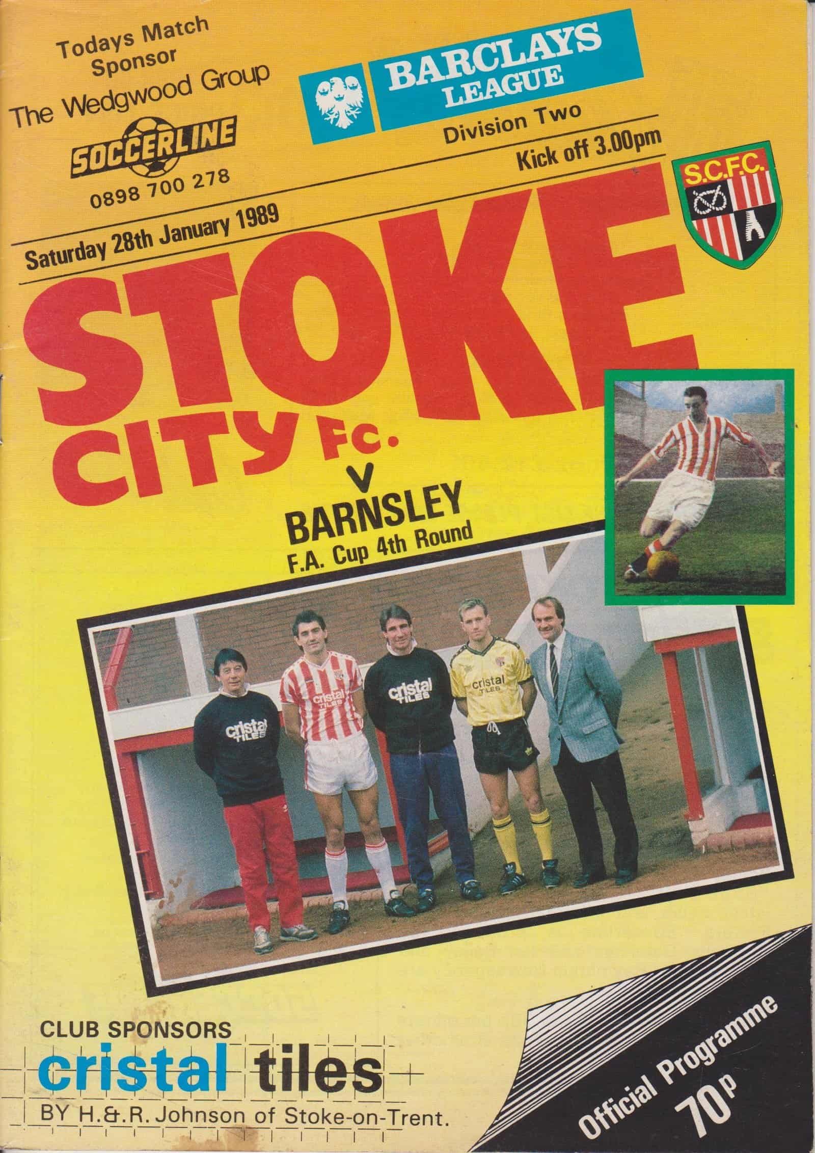 Stoke City v Barnsley 28-Jan-1989