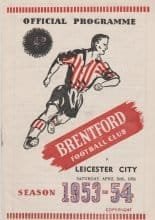 Brentford v Leicester City   24-Apr-1954