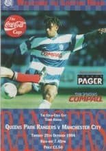 Queens Park Rangers v Manchester City  25-Oct-1994