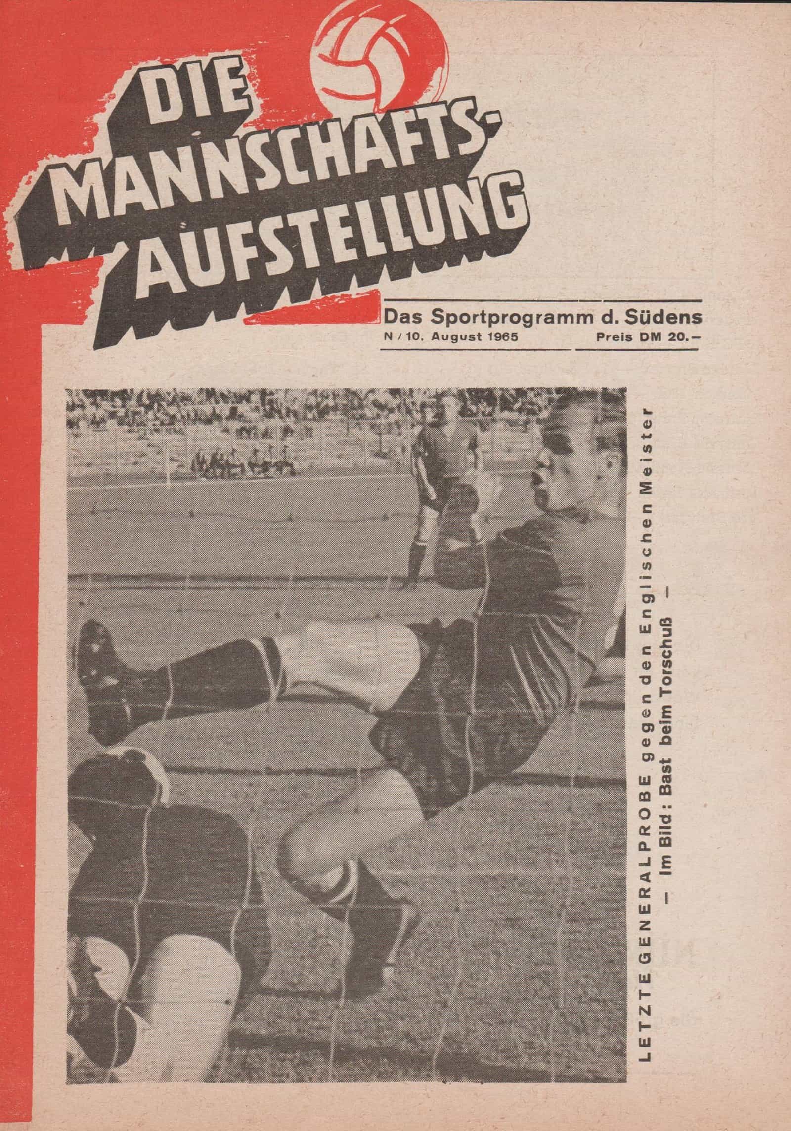 Nurnburg v Manchester United  10-Aug-1965