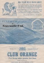 Linfield v Newcastle United  1958-59