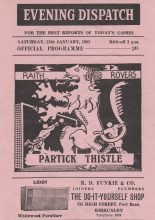 Raith Rovers v Partick Thistle  13-Jan-1962