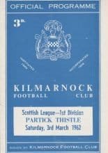 Kilmarnock v Partick Thistle  03-Mar-1962