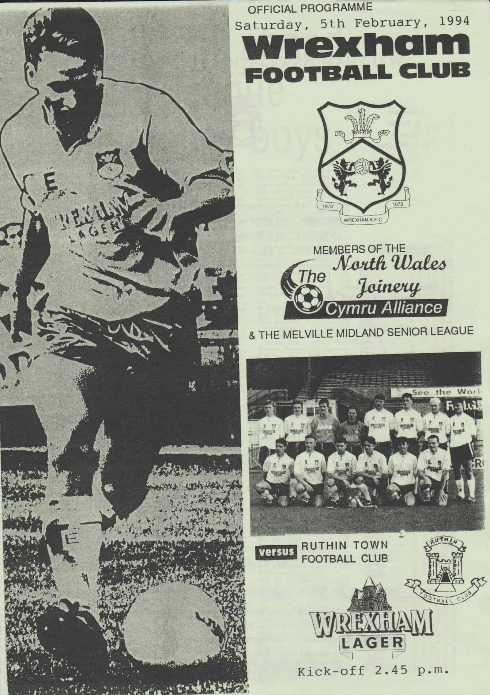 Wrexham Reserves v Ruthin Town   05-Feb-1994