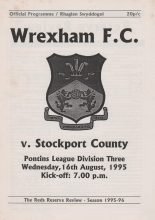 Wrexham Reserves v Stockport County Reserves  16-Aug-1995