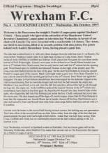 Wrexham Reserves v Stockport County Reserves  08-Oct-1997