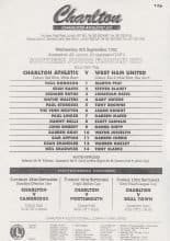Charlton Athletic Youth v West Ham United Youth 09-Sep-1992