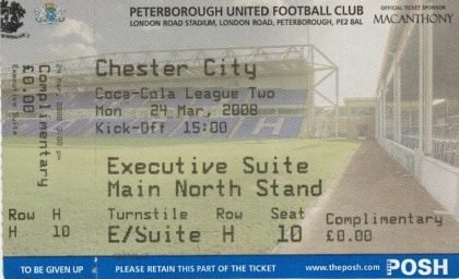 Peterborough United v Chester City  24-Mar-2008
