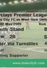 Stoke City v West Ham United  02-May-2009