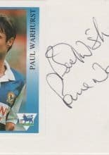 Paul Warhurst signed card