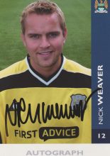 Nicky Weaver signed photocard