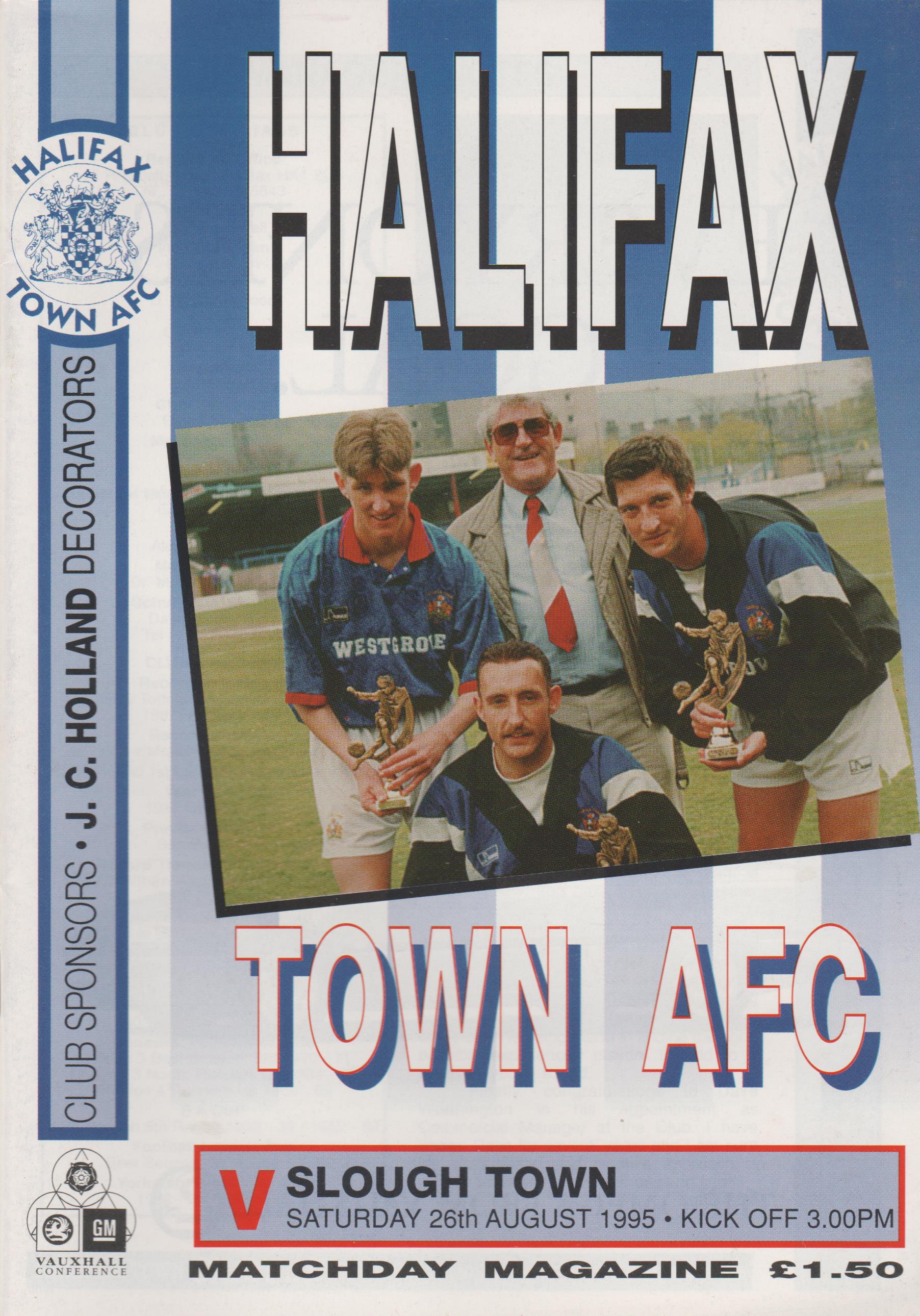Halifax Town v Slough Town  26-Aug-1995