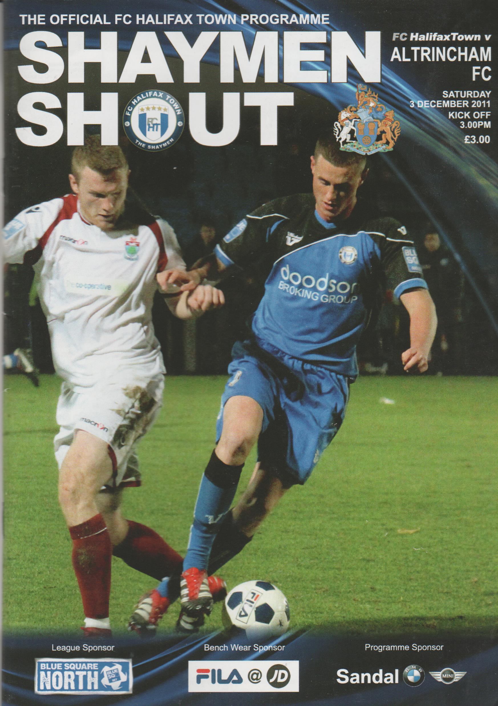 Halifax Town v Altrincham  03-Dec-2011