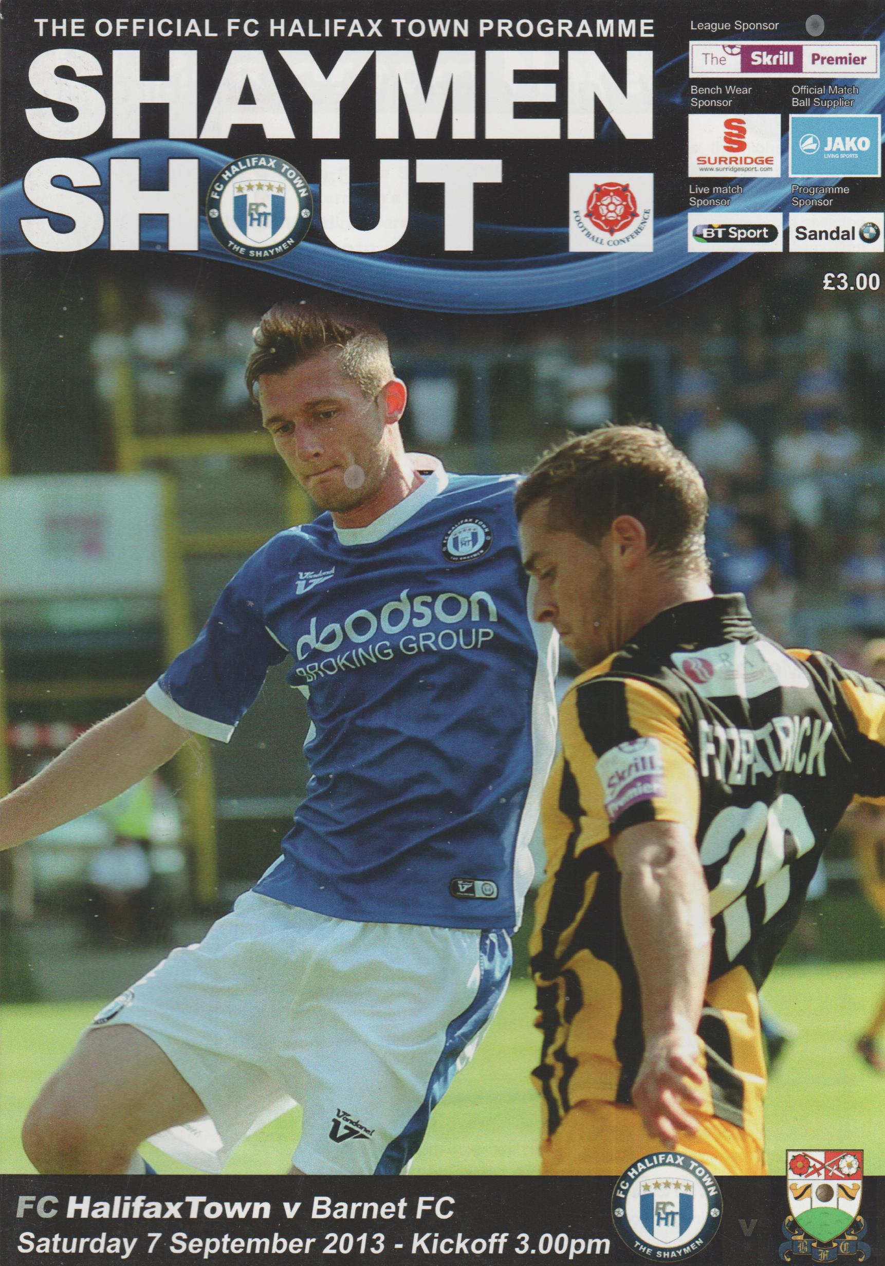 FC Halifax Town v Barnet  07-Sep-2013