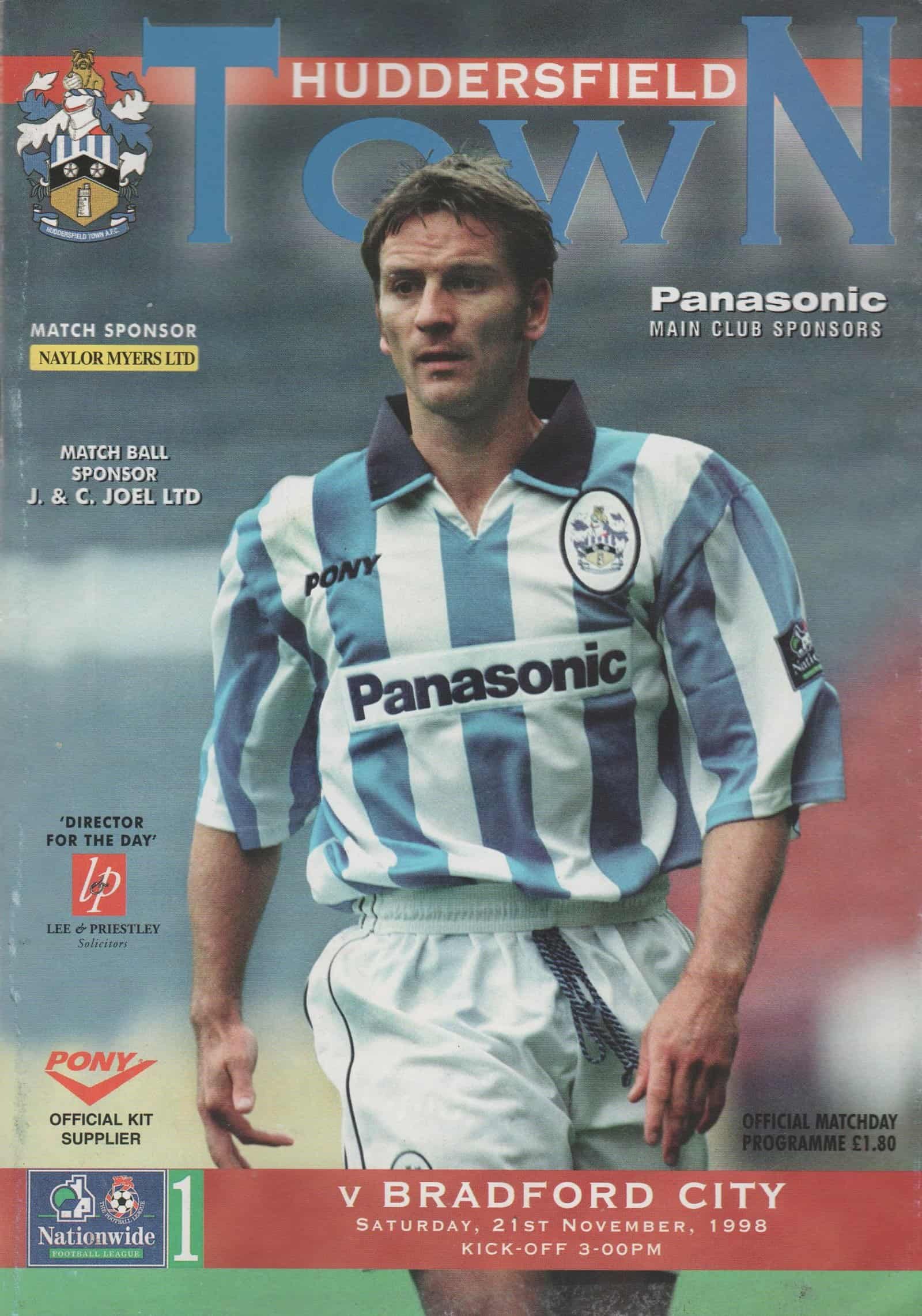 Huddersfield Town v Bradford City  21-Nov-1998