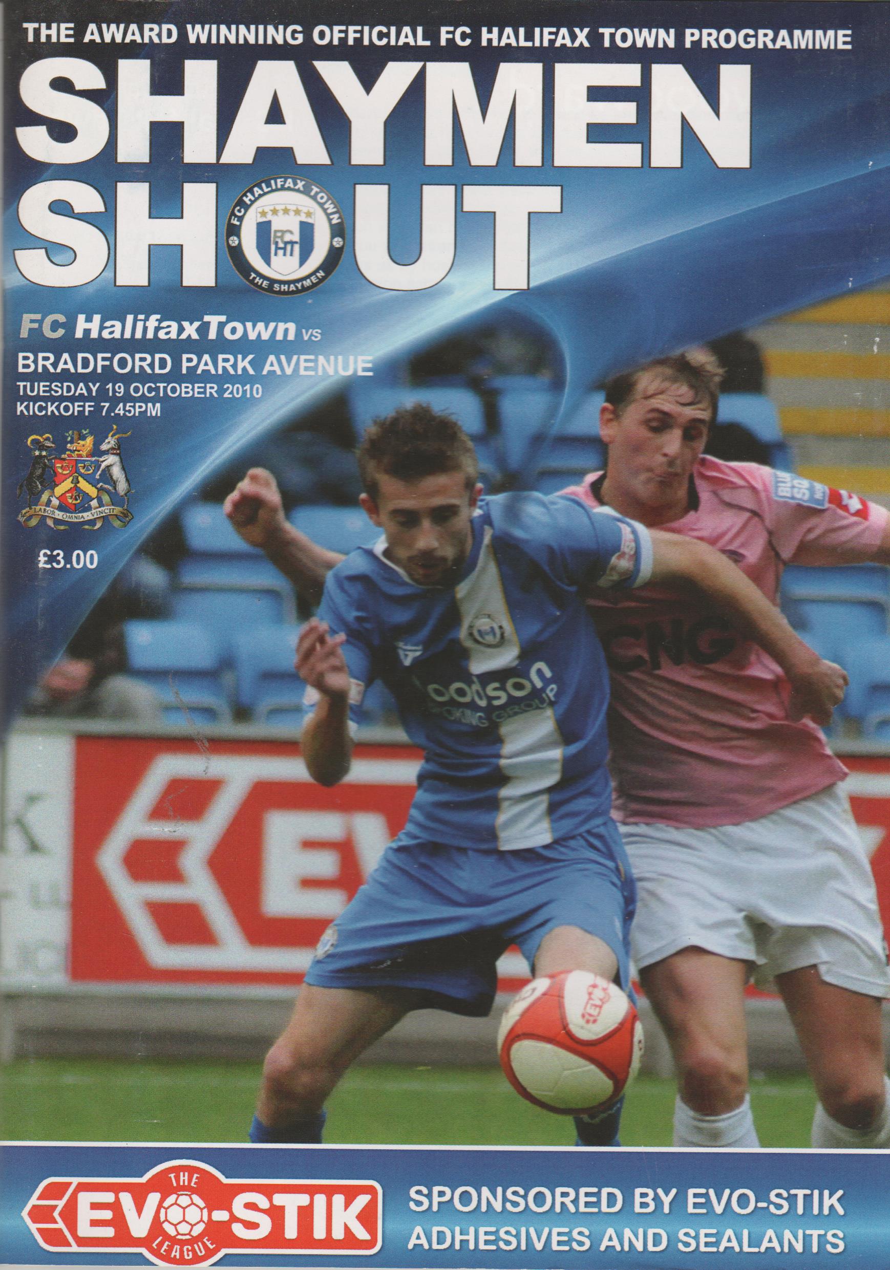 FC Halifax Town v Bradford Park Avenue 19-Oct-2010